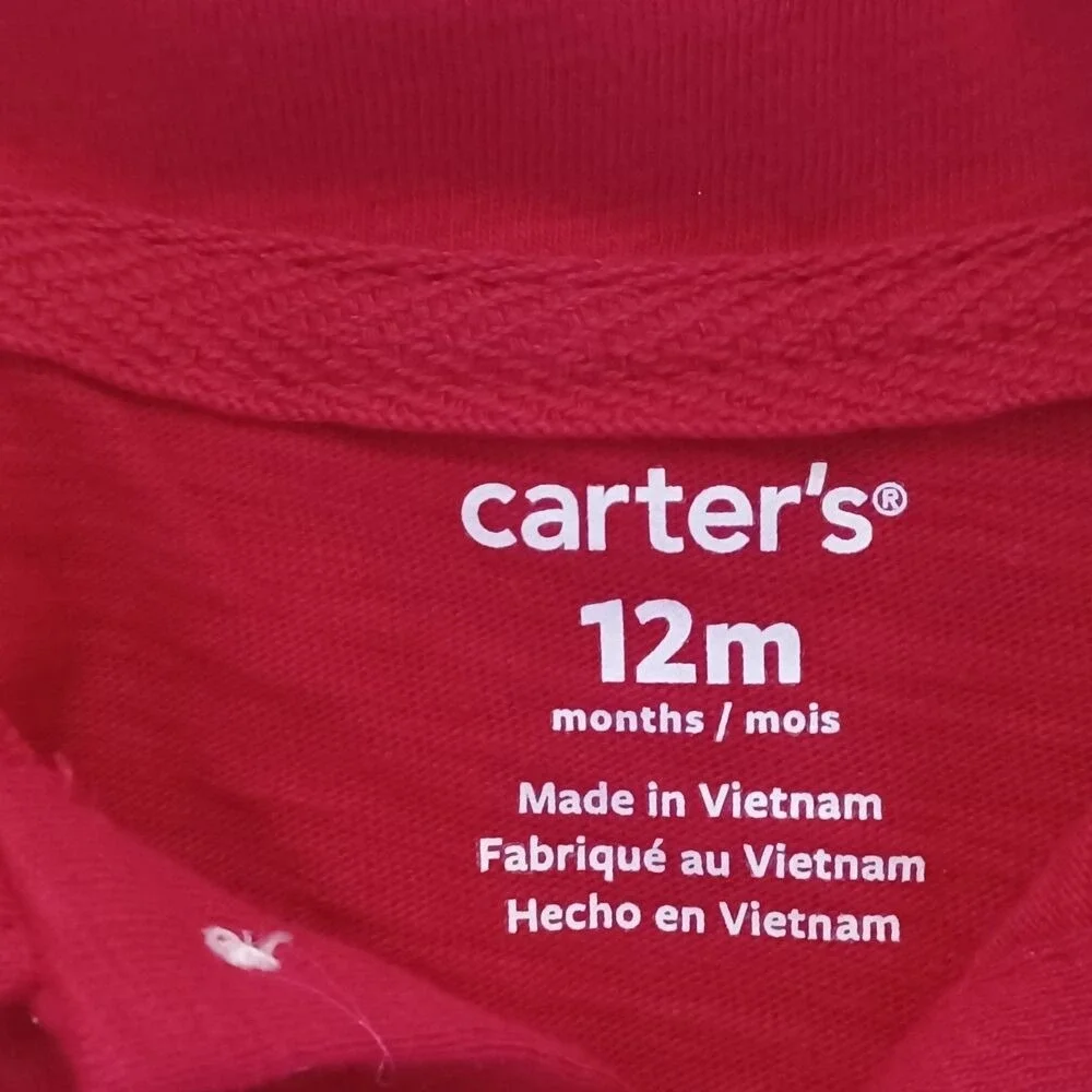 Carter's NWT  12M Polo Shirt Infant Baby Preppy Bright‎ Timeless Classic Dressy